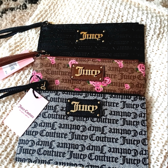 NWT* JUICY COUTURE* FUR-GET ME NOT DESIGNER WRISTLET🥰 3 STYLES/COLOR) - Picture 1 of 4